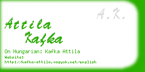 attila kafka business card